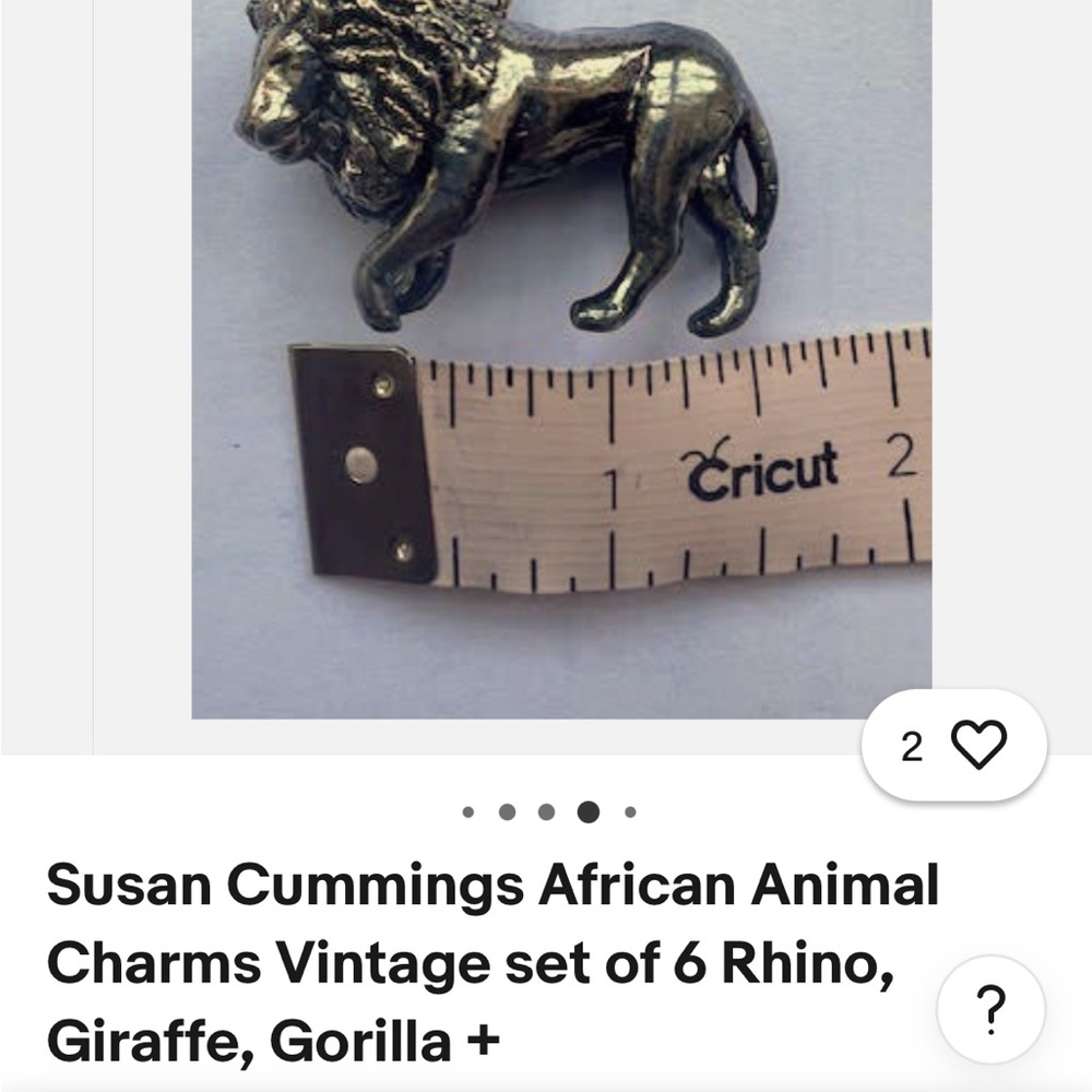 Susan Cummings Sterling Silver Animal Charm Set of 6 - Picture 7 of 9
